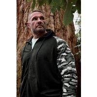 Big & Tall Mens Camo Print Zip Through Hoodie
