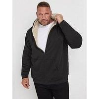 Big & Tall Men's Borg Zip Through Hoodie