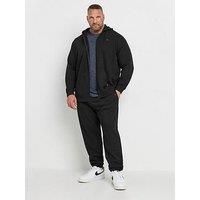 BadRhino Big & Tall Zip Through Hoodie & Jogger Set - Men/'s - Plus Size Curve Black