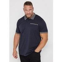 Big & Tall Men's Jacquard Print Collar Polo Shirt