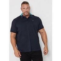 Big & Tall Men's Jacquard Collar Polo Shirt