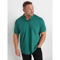 BadRhino Big & Tall Atlantic Deep Core Polo Shirt - Men/'s - Plus Size Curve Green