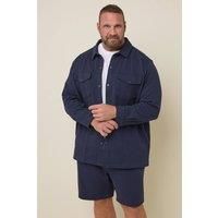 Big & Tall Men's Textured Jersey Shacket