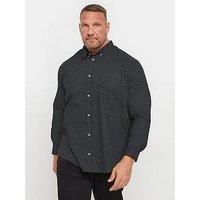 Big & Tall Men's Geometric Print Party Shirt