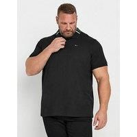BadRhino Big & Tall Jacquard Polo Shirt - Men/'s - Plus Size Curve Black