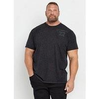 BadRhino Big & Tall Acid Wash /'Martial Arts Tokyo/' Slogan T-Shirt - Men/'s - Plus Size Curve Black