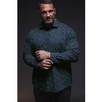 Big & Tall Men's Micro Floral Print Formal Shirt