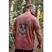 Big & Tall Men's Acid Wash 'Nevada Motorheads' Slogan T-Shirt