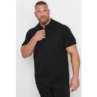 Big & Tall Men's Knitted Short Sleeve Zip Polo Shirt