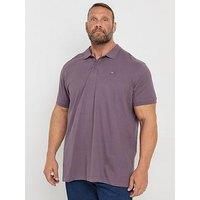 Badrhino Big & Tall Plain Polo Shirt - Purple