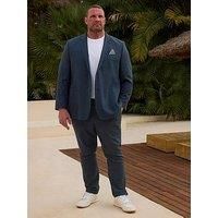 Badrhino Linen Suit Trousers 33" - Blue