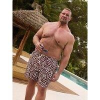 Badrhino Abstract Print Swim Shorts