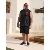 Badrhino Back And Front Graphic Vest - Black