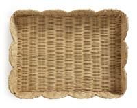 Habitat Scallop Woven Tray - Natural