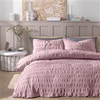 Habitat Showhome Seersucker Stripe Lilac Bedding Set - King