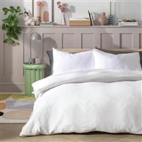 Habitat Cotton 200TC Muslin White Bedding Set - Superking