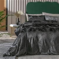 Habitat Velvet Feather Charcoal Bedding Set - Double