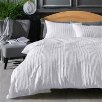 Habitat Showhome Crinkle White Bedding Set - King size