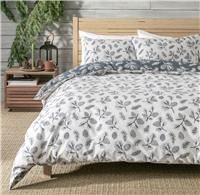 Habitat Pinecone Printed White & Grey Bedding Set - Single