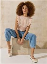 EVERBELLE Light Pink Pintuck Frill Detail Blouse 12