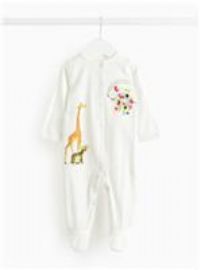 White Striped Elmer Print Sleepsuit 6-9 months