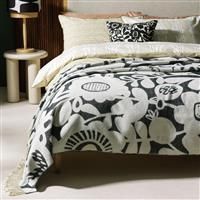 Habitat x Scion Kukkia Throw - Black - 150x200cm