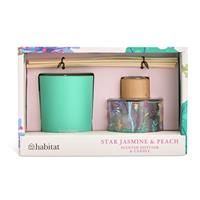 Habitat Candle and Diffuser Set - Star Jasmine and Peach