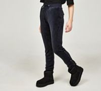 Juicy Couture Girls Diamante Velour Slim Fit Jogger - Purple - Size M/G