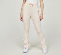Juicy Couture Girls Diamante Bootcut Jogger - Beige - Size M/G