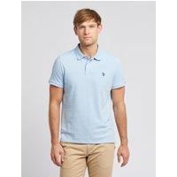 U.S. POLO ASSN. Men's Pique Polo Shirt in Pale Blue | Size: Medium