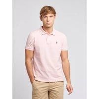 U.S. POLO ASSN. Men's Pique Polo Shirt in Pale Pink | Size: Small