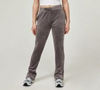 Juicy Couture Girls Diamante Velour Bootcut Pant - Grey - Size XL/G