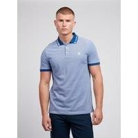 U.S. POLO ASSN. Men's Two Tone Pique Polo Shirt in Dark Blue | Size: 2XL