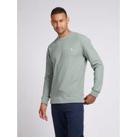 U.S. POLO ASSN. Men's Texture Crew Neck Sweatshirt in Pale Green | Size: Medium