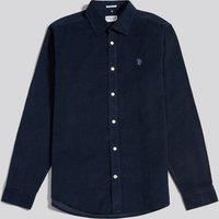 U.S. POLO ASSN. Men's Cord Shirt in Dark Navy | Size: 2XL