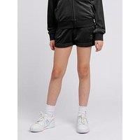 Juicy Couture Girls Diamante Velour Fold Up Short - Black
