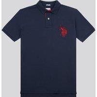 U.S. POLO ASSN. Men's Large Player Pique Polo Shirt in Dark Navy | Size: Medium