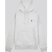U.S. POLO ASSN. Men's Double Horsemen Loopback Hoodie in Mid Grey | Size: Medium