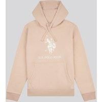 U.S. POLO ASSN. Men's Mens Rider Brush Back Hoodie in Fawn | Size: Large