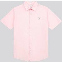 Linen Blend Short Sleeve Shirt