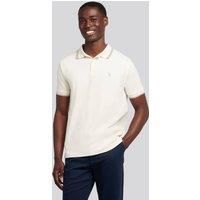 U.S. POLO ASSN. Men's Rib Texture Polo Shirt in Off-White | Size: XL