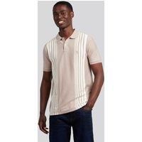 U.S. POLO ASSN. Men's Vertical Stripe Polo Shirt in Natural | Size: XL