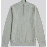 U.S. POLO ASSN. Men's Check Texture Knit Funnel in Olive | Size: Medium