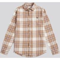 U.S. POLO ASSN. Men's Checked Shirt in Natural | Size: Medium