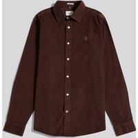 U.S. POLO ASSN. Men's Cord Shirt in Chocolate | Size: Small