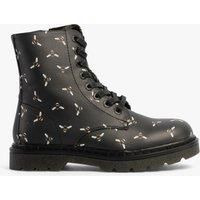 JUSTINA 2 NEW BEE PRINT Lace Up Boots