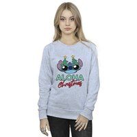 Disney Women's Lilo And Stitch Christmas Tree Shades Sweatshirt