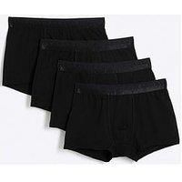 River Island 4Pk Cotton Stretch Trunks