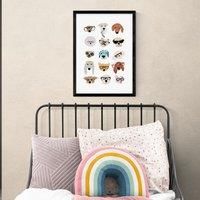 East End Prints Dogs in Glasses Print