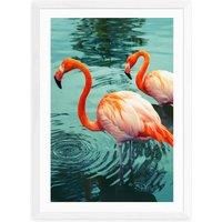 East End Prints Flamingoes Print by Honey Island Studio